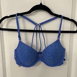Sexy Tee Lightly-Lined Racerback Demi Bra in Rendezvous Blue